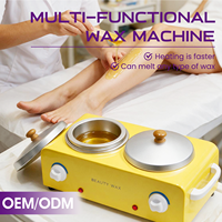 Chauffe-cire double pot 200W 500ml x2 avec contrôle de température indépendant, machine à épiler pour salon, OEM ODM