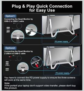 <strong>2026</strong> Portable <strong>Monitor</strong> 14 Inch SRGB 100% 1 Cable for 3 Displays Folding Screen Type-C Gaming <strong>Monitors</strong> Desktop <strong>Monitor</strong> for Laptop - Product Image 6