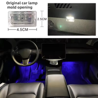 Nwe Car Interior Lights Under Dash Kit de iluminación con función activa de sonido y control remoto inalámbrico para Tesla Model 3/Y/S/X