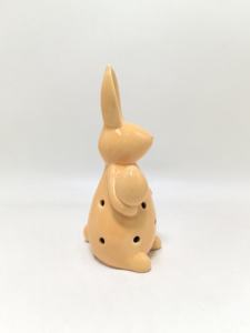 Conejito de Pascua y forma de huevo Adornos artesanales de cerámica con luz LED Linda decoración del hogar - Product Image 5