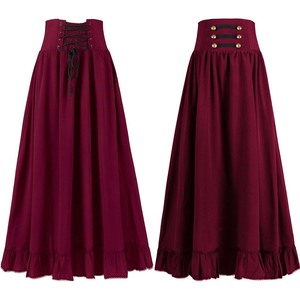 Conjunto de 2 Piezas de Camisa y Falda Elegante para Mujer, Estilo Victoriano, <span class=keywords><strong>Medieval</strong></span> y Renacentista, WDEC-050 - Product Image 4