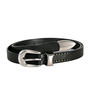 Cinturón de Cuero Genuino Negro, Hebilla Rectangular de Aleación, Cierre de Pasador, Duradero, Casual, 2.8cm de Ancho, Marca Tiyo - Product Image 5