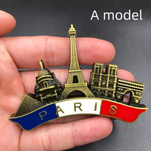 Imanes de nevera de metal personalizados para París, Torre Eiffel, Arco del Triunfo, <span class=keywords><strong>Catedral</strong></span> del Sagrado Corazón - Product Image 2