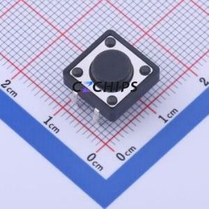 GT-TC152A-H050-L1 Tactile Switch Through hole,12x12mm Switch Single Pole Single Throw Round Button 1.6N Through Hole - Product Image 1