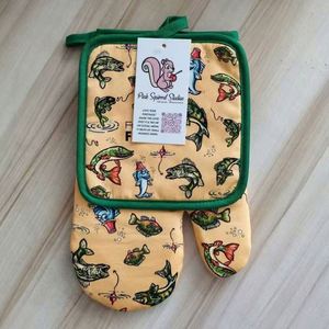 Ensemble de maniques de cuisine et de dessous-de-plat en coton personnalisés pour Noël, cadeaux d'entreprise - Product Image 5