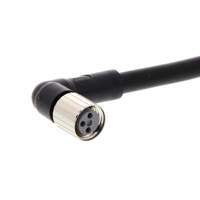 Câble d'actionneur de capteur Xs3f-m8pvc3a2m, 2 m de long, 3,5 mm, coudé à 90°, connecteur femelle, non terminé, gaine PVC noire, IP67, Xs3