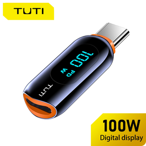 Adaptateur d'extension <span class=keywords><strong>TUTI</strong></span> 100W Type-C testeur de compteur d'affichage de puissance moniteur de données de charge rapide adaptateur d'extension Type-C - Product Image 2
