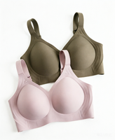 Soutiens-gorge sans couture en gel uni pour femmes grandes tailles M-5XL, avec coussinets amovibles, respirants, sans armatures, lingerie sportive et quotidienne, sous-vêtements push-up