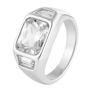 Bagues délicates plaquées or pour femmes, bijoux de mariage tendance avec pierre naturelle taille ovale - Product Image 2