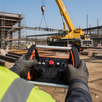 Télécommande radio industrielle sans fil pratique et excellente pour grue de camion, avec joystick hydraulique proportionnel et étanche