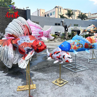 Lanternes étanches LED de haute qualité lanterne de poisson chinoise pour la finition de décoration de festival et lanternes de fleurs pour la décoration de parc