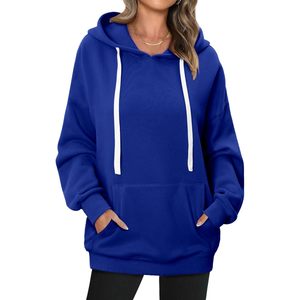Sudadera con Capucha para Mujer FOXA, Sudadera de Forro Polar de Manga Larga con Bolsillo Tipo Canguro, Diseño Transpirable con Hombros Caídos - Product Image 4