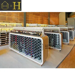 Kustom anggur standar tinggi toko minuman keras desain Interior pajangan minuman keras etalase