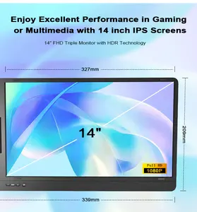 14 Inch Portable Laptop Monitor FHD IPS Triple Monitor Laptop With Type-C Dual Monitor For Laptop