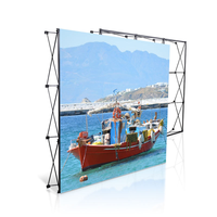 Support de bannière publicitaire portable en tissu tendu, imprimé sur mesure pour affichage promotionnel