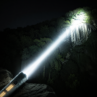 Linterna LED Recargable de Alta Potencia con Zoom Telescópico, Resistente al Agua IP55, Linterna Táctica USB