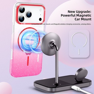Coque de téléphone anti-chute en PC bicolore à gradient magnétique intégré, compatible avec <span class=keywords><strong>iPhone</strong></span> 17 <span class=keywords><strong>Pro</strong></span> Max, 15, 14 - Product Image 1
