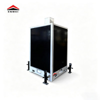 Torre de Paneles Solares Móvil Impermeable, 4 Paneles Solares de 350W, Controlador MPPT de 60A, Batería de 4x150Ah, Galvanizado en Frío para Uso Público