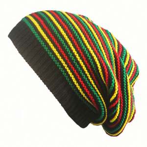 Bonnet Rasta tendance à revers pour dreadlocks, promotionnel et abordable - Product Image 1
