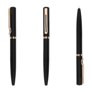 Stylo à bille en métal gravé personnalisé de haute qualité, nouveau style, couleur noire, stylo de luxe avec boîte cadeau pour le bureau - Product Image 5