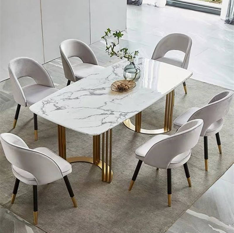 white marble dining oval farmhouse table and chairs