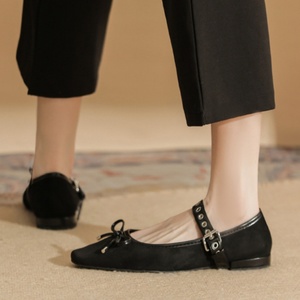 Elegantes Bailarinas para Mujer con Punta en Pico, Brillantes, Impermeables, con Patrón Geométrico, Tacón Plano, Correa Única, Versátiles - Product Image 6