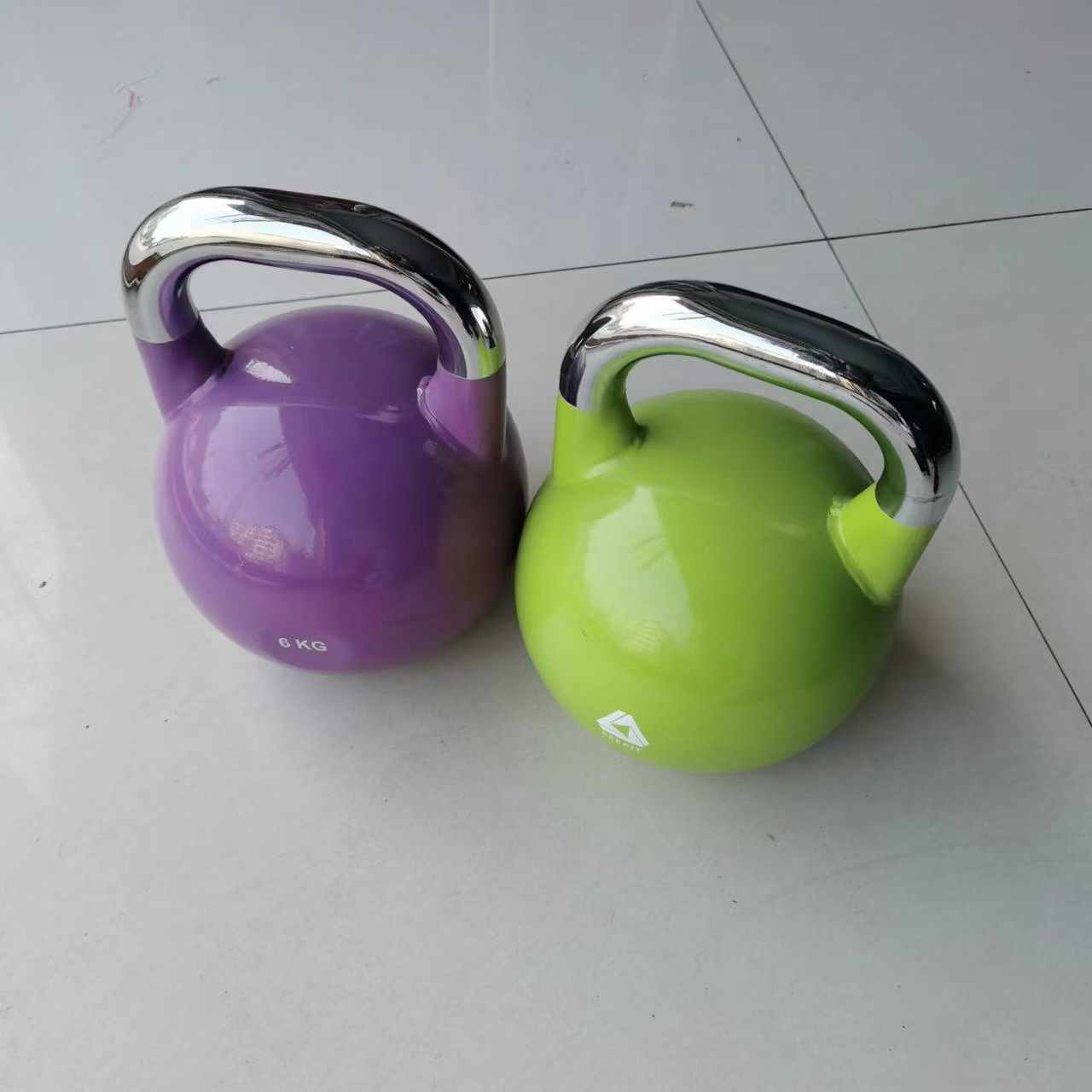 Cast Steel Competition Kettlebell 6kg to 48kg Gym Fitness Strength Equipment Various Colors Spray Painted Free Weights
