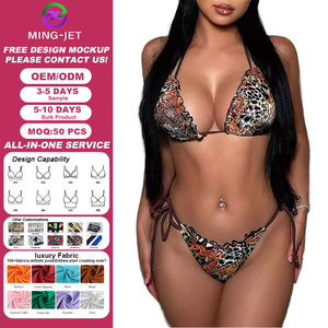 Service OEM – Maillot <span class=keywords><strong>de</strong></span> <span class=keywords><strong>bain</strong></span> 2 pièces pour femme, séchage rapide, respirant, avec logo frontal, pour la plage et la piscine - Product Image 1