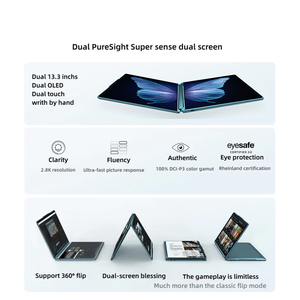 โน้ตบุ๊ก New YOGA Book 9i Core Ultra7-155U แรม 32GB ความจุ 1TB หน้าจอ OLED คู่ ความละเอียด 2.8K ขนาด 13.3 นิ้ว หมุนได้ 360 องศา แล็ปท็อปธุรกิจแบบพับได้ 2-in-1 - Product Image 3