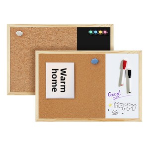 Tableau blanc magnétique standard mural en bois avec tableau en liège, tableau photo, tableau <span class=keywords><strong>de</strong></span> notes pour la maison et le bureau, tableau <span class=keywords><strong>de</strong></span> messages effaçable - Product Image 4