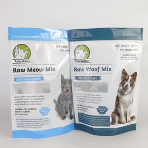Custom Printed Resealable <b>Plastic</b> Pouches Aluminum Foil Food Stand up <b>Bag</b> Pouch Packaging with <b>Zipper</b> for Pet Food - Product Image 2