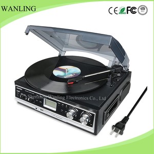 Tourne-disque multifonction OEM avec <span class=keywords><strong>lecteur</strong></span> <span class=keywords><strong>CD</strong></span>/cassette/radio AM FM, encodage USB/SD, <span class=keywords><strong>lecteur</strong></span> de disques vinyles 3 vitesses avec télécommande - Product Image 5