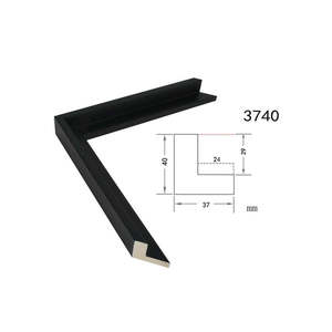 Más vendidos, decoración blanca y negra, gran cartel moderno de madera en forma de L, marco flotante <span class=keywords><strong>para</strong></span> lienzo - Product Image 1