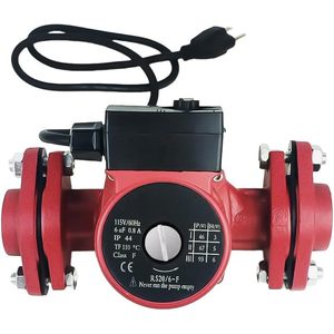 Pompe de recirculation d'eau chaude Carivia 115V, contrôle 3 vitesses, brides NPT 1'', fonte rouge - Product Image 1