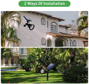 조정 가능한 태양 스포트라이트 IP65 방수 정원 마당 야외 LED 태양 충전 스포트라이트 - Product Image 5