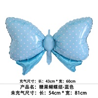 Ballons en aluminium unisexes imprimés de dessins animés avec nœuds mignons bleus et roses, mini, pour fêtes, mariages, baby showers, Saint-Valentin - Vente chaude