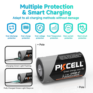 PKCELL 1,5 V Aa Aaa <span class=keywords><strong>Triple</strong></span> <span class=keywords><strong>a</strong></span> <span class=keywords><strong>Recargable</strong></span> D Tamaño <span class=keywords><strong>Recargable</strong></span> Paquete de baterí<span class=keywords><strong>a</strong></span> de celda <span class=keywords><strong>recargable</strong></span> - Product Image 4