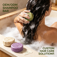 OEM/ODM SHAMPOO BAR Tanpa Plastik Berbahan Dasar Tumbuhan Perawatan Rambut Alami Sampo Padat Ramah Perjalanan