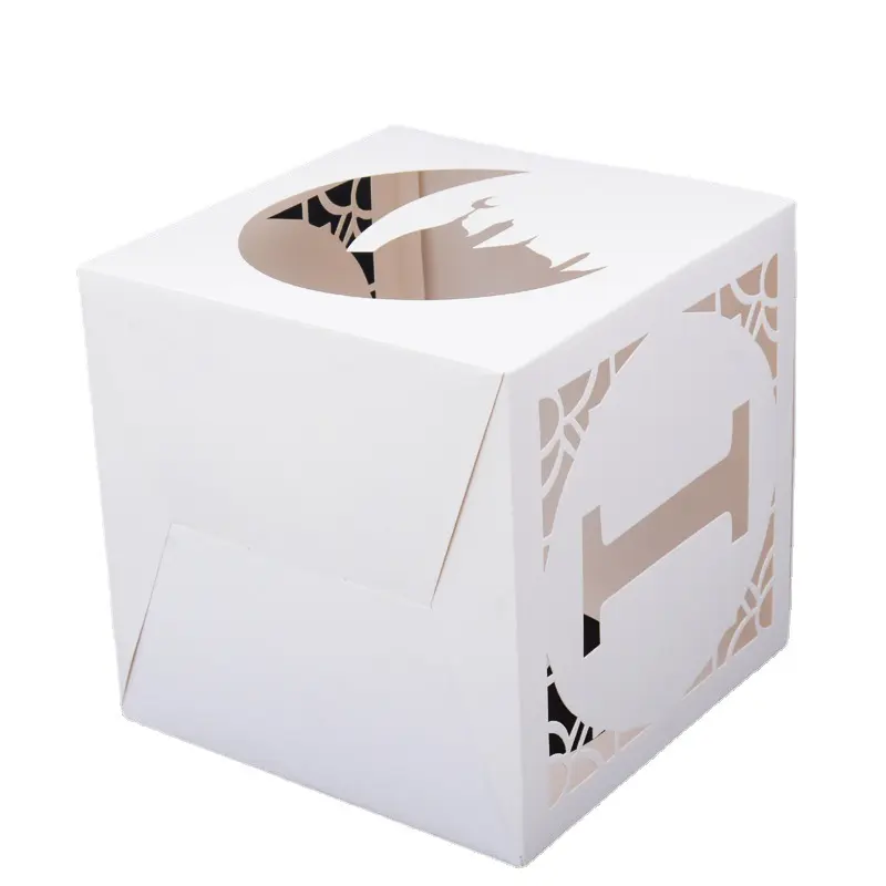 नए आगमन के सफेद पेपर बॉक्स ईड मुबाराक रामदान उपहार बॉक्स उत्सव पार्टी सजावट की आपूर्ति थोक