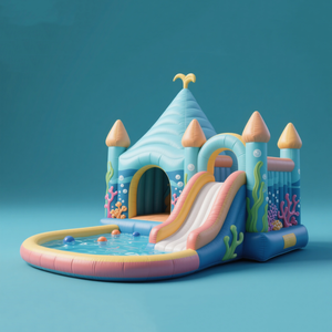 Venta de fábrica Casa gorila inflable Alquiler Castillo hinchable con piscina para niños - Product Image 2