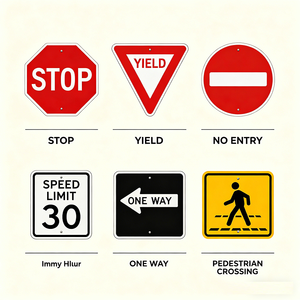 Panneau de signalisation routière réfléchissant de haute qualité, film réfléchissant de deuxième qualité, aluminium durable, tailles personnalisables - Product Image 4