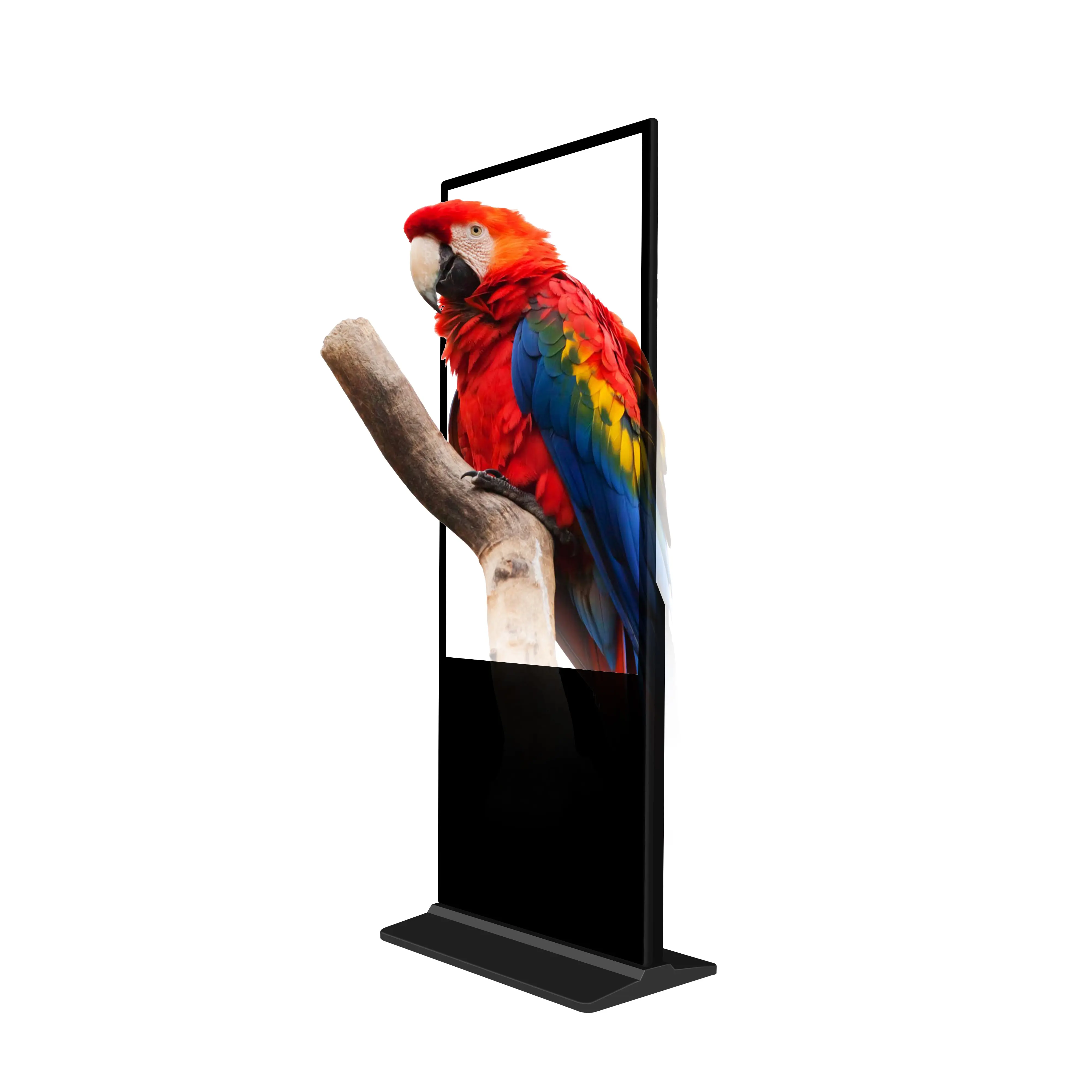 43 Zoll freistehendes digitales Beschilderungssystem für Werbung interaktiver Touchscreen für den Innenbereich