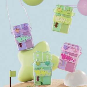 Gourde double compartiment pour enfants, grande capacité, écologique, pour étudiants, voyages, pique-niques et sports - Product Image 4