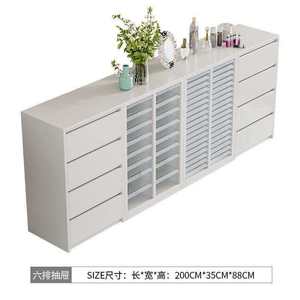 Nail Art Display Cabinet Wall-mounted Storage <b>Unit</b> with Color Board <b>Side</b> and Floor Cabinets for Nail Polish - Product Image 6