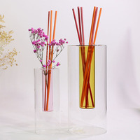 Bouteilles diffuseurs d'arômes en verre borosilicate transparent double couche, verre de luxe pour la décoration de la maison, vente en gros