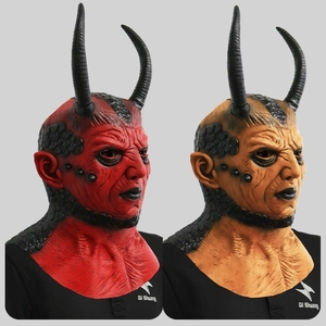 Máscara Facial Luminosa de Demonio con Cuernos para Adultos, Ideal para Halloween, Día de los Inocentes y Carnaval - Product Image 4