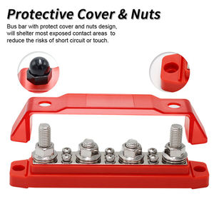 Bloc de distribution de batterie <span class=keywords><strong>12V</strong></span>, boulon M8, plaque de contact en laiton nickelé, borne à 4 pôles à courant élevé pour automobile, <span class=keywords><strong>bateau</strong></span> - Product Image 5