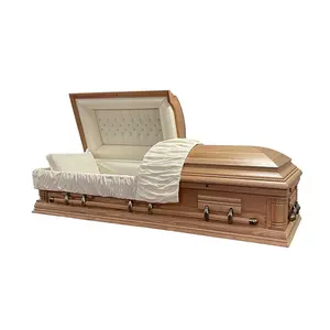 Funeral Equipment High Gloss Wooden Western Coffin