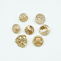 Boutons en métal doré personnalisés en gros, styles mélangés creux, filigrane, spirale, lion, nœud, corde pour marques de vêtements