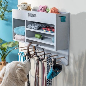 Perchero de pared de madera <span class=keywords><strong>para</strong></span> <span class=keywords><strong>perros</strong></span>, estación de almacenamiento <span class=keywords><strong>para</strong></span> mascotas, estante <span class=keywords><strong>para</strong></span> colgar <span class=keywords><strong>ropa</strong></span> de mascotas, <span class=keywords><strong>para</strong></span> colgar correas y accesorios <span class=keywords><strong>para</strong></span> <span class=keywords><strong>perros</strong></span> - Product Image 1